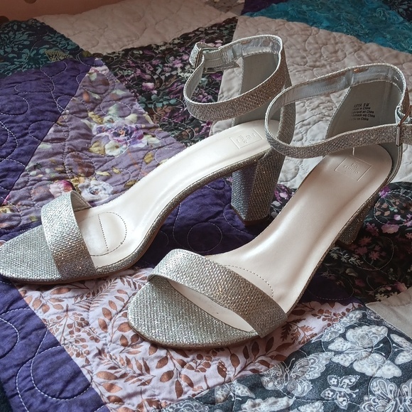 Mother of the Bride Silver Sparkle Shoes - Picture 5 of 9